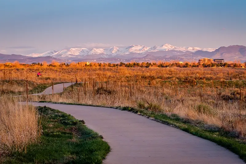 Trail system in Parker, CO