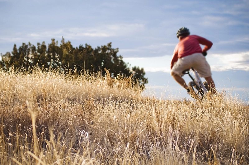 Cycling on the trails at Looking Glass